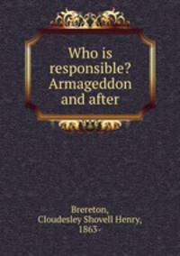 Who is responsible? Armageddon and after