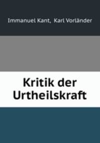 Kritik der Urtheilskraft