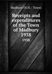 Receipts and expenditures of the Town of Madbury. 1938