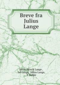 Breve fra Julius Lange