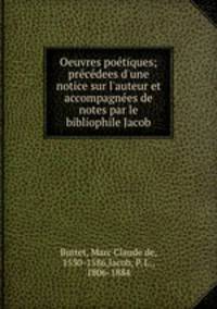 Oeuvres poetiques; precedees d