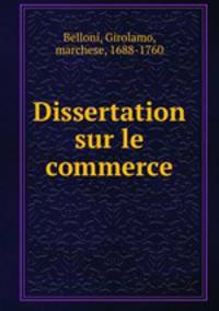 Dissertation sur le commerce