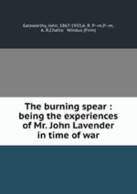 The burning spear : being the experiences of Mr. John Lavender in time of war