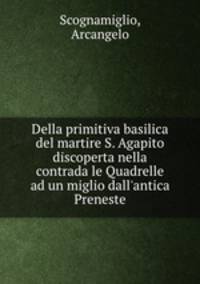Della primitiva basilica del martire S. Agapito discoperta nella contrada le Quadrelle ad un miglio dall