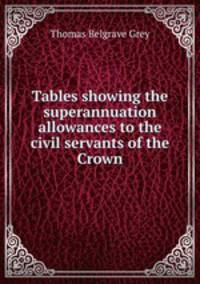 Tables showing the superannuation allowances to the civil servants of the Crown