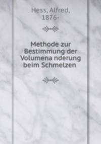 Methode zur Bestimmung der Volumena?nderung beim Schmelzen