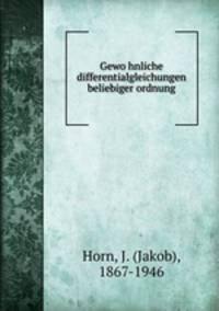Gewohnliche differentialgleichungen beliebiger ordnung