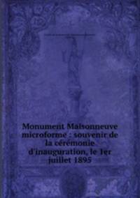 Monument Maisonneuve microforme : souvenir de la ceremonie d