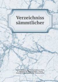 Verzeichniss sammtlicher