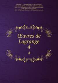 uvres de Lagrange. 4