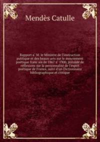 Rapport a? M. le Ministre de l