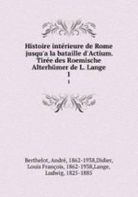 Histoire interieure de Rome jusqu