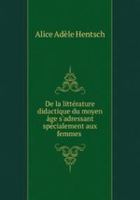 De la litterature didactique du moyen age s