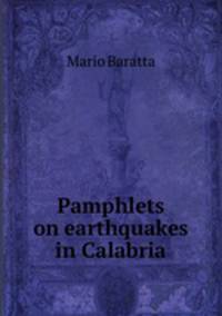 Pamphlets on earthquakes in Calabria