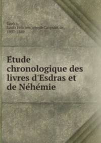 E?tude chronologique des livres d