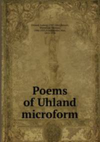 Poems of Uhland microform