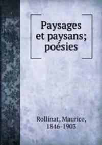 Paysages et paysans; poesies