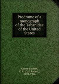 Prodrome of a monograph of the Tabanidae of the United States
