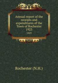 Annual report of the receipts and expenditures of the Town of Rochester. 1923