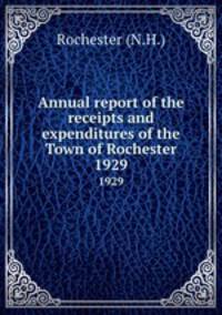 Annual report of the receipts and expenditures of the Town of Rochester. 1929