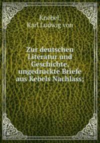 Zur deutschen Literatur und Geschichte, ungedruckte Briefe aus Kebels Nachlass;