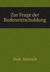 Zur Frage der Bodenentschuldung