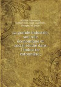 La grande industrie, son role economique et social etudie dans l