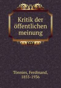 Kritik der offentlichen meinung
