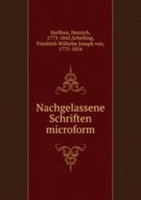 Nachgelassene Schriften microform
