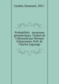 Probabilites & moyennes geometriques. Traduit de l