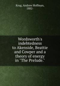 Wordsworth`s indebtedness to Akenside, Beattie and Cowper and a theory of energy in "The Prelude."