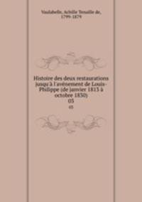 Histoire des deux restaurations jusqu