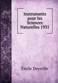 Instruments pour les Sciences Naturelles 1931