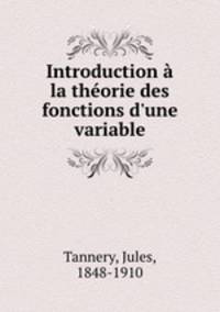 Introduction a la theorie des fonctions d