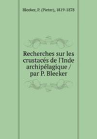 Recherches sur les crustaces de l