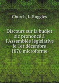 Discours sur la budjet sic prononce a l