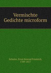 Vermischte Gedichte microform