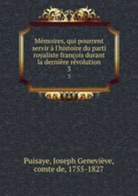 Memoires, qui pourrent servir a l