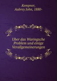 Uber das Waringsche Problem und einige Verallgemeinerungen