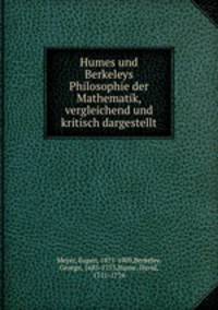 Humes und Berkeleys Philosophie der Mathematik, vergleichend und kritisch dargestellt
