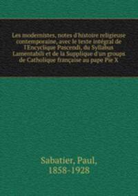 Les modernistes, notes d