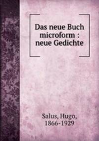 Das neue Buch microform : neue Gedichte