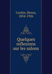 Quelques reflexions sur les salons