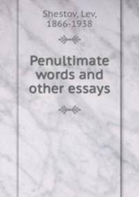 Penultimate words and other essays