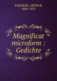 Magnificat microform : Gedichte