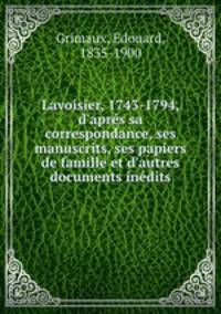 Lavoisier, 1743-1794, d