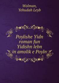Poylishe Yidn roman fun Yidishn lebn in amolik?e Poyln