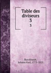 Table des diviseurs. 3