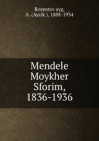 Mendele Moykher Sforim, 1836-1936