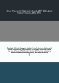 Rubaiyat of Omar Khayyam; English, French, German, Italian, and Danish translations comparatively arranged in accordance with the text of Edward FitzGerald